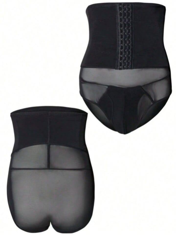 B-FIT Men's High Waist Mesh Patchwork Briefs Shapewear